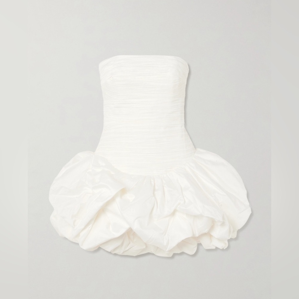 Aje
Violette Bubble Hem Mini Dress - White